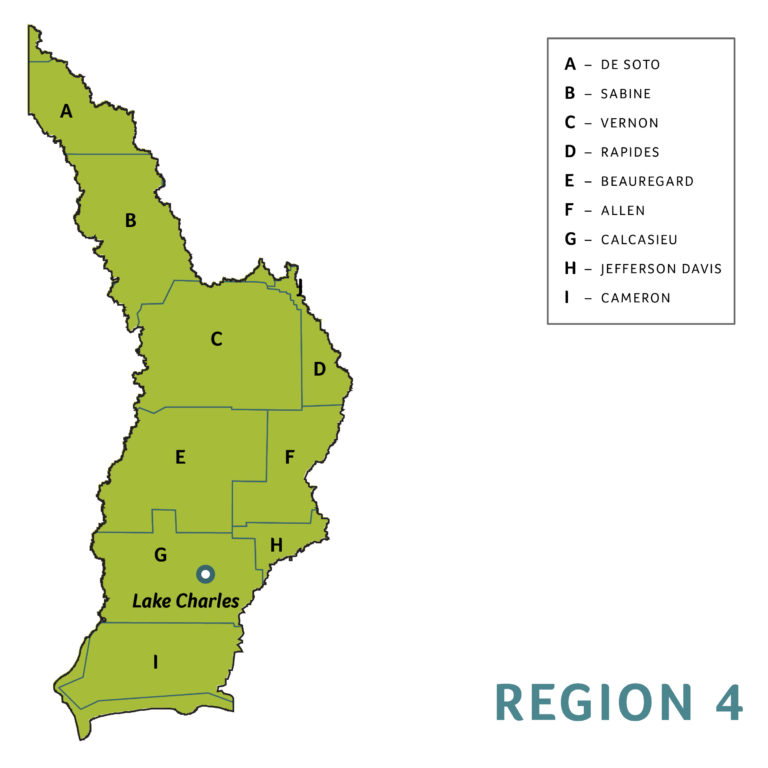 Louisiana Watershed Initiative Region 4 Map